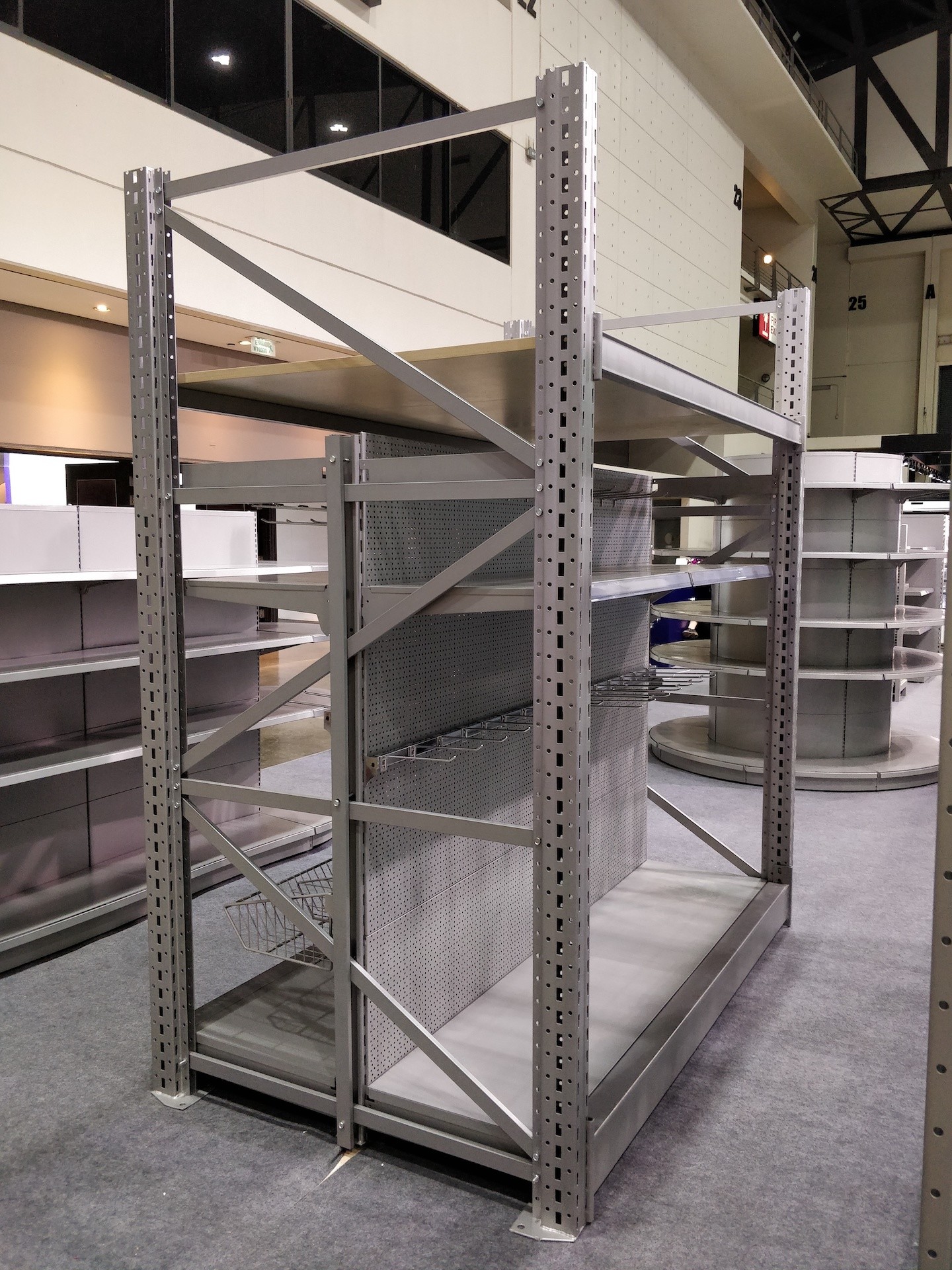 Tegometall Style Supermarket Metal Shelves Two In One Integrated Long Life Spend