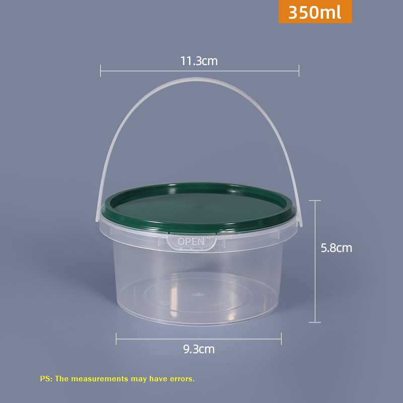 Customrized Logo 350ml 500ml 700ml Disposable PP Plastic Round Food Bowl with Lid