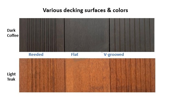 4-6 Years Growing Decking Floor Outdoor Veneer Decking Solid Bamboo Non Plastic Composite Deck