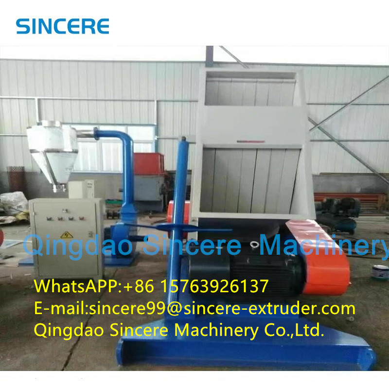 Single Shaft Double Shaft Industrial Plastic Shredder Machine For Bottle Flakes / Pipes