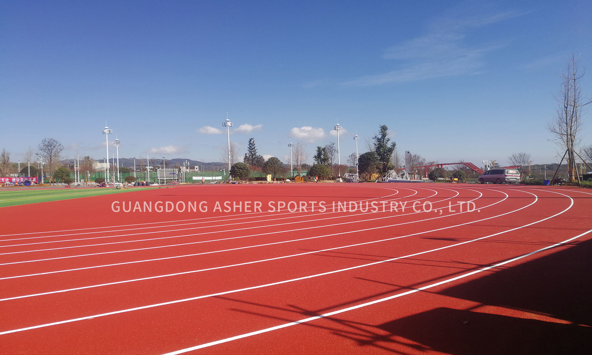 Full Pour IAAF Running Track Synthetic Outdoor 13mm Thickness