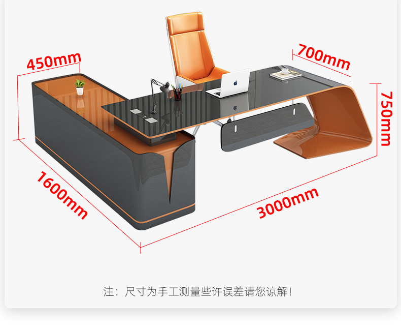 Create a Professional Workspace with Baking Paint L-shaped Executive Office Desk