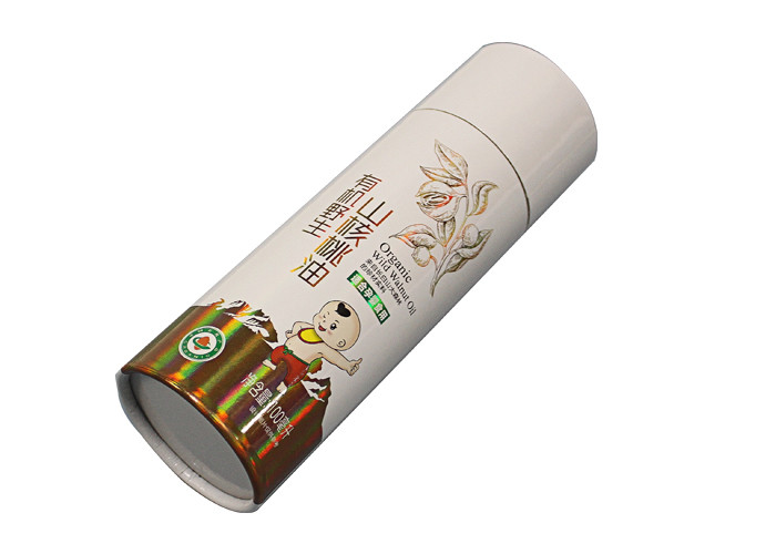 Art Paper Tubes Packaging , OEM Round Rigid Boxes Paperweight 250g/m2