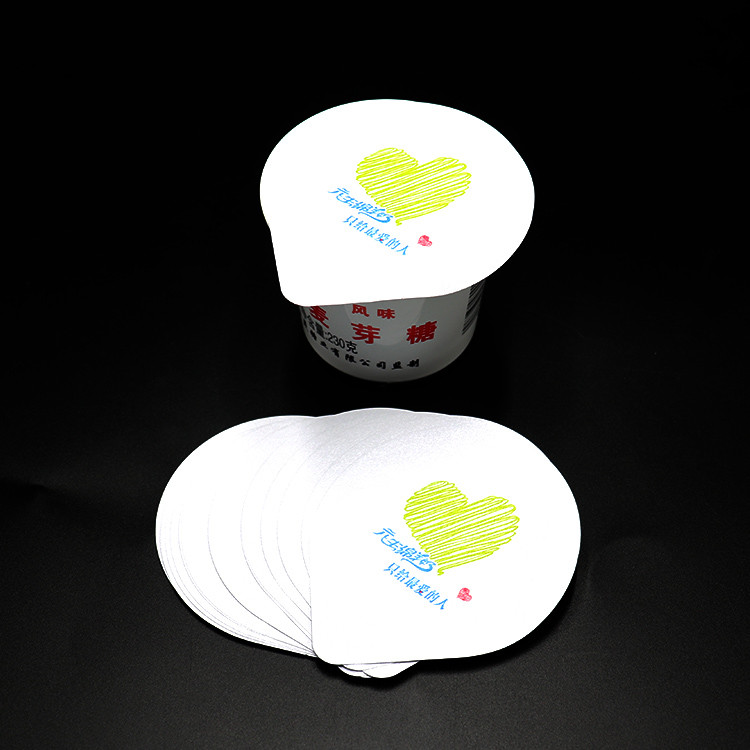 Heat Sealing Precut Aluminum Foil Lid For PP Cup 84mm Top Size