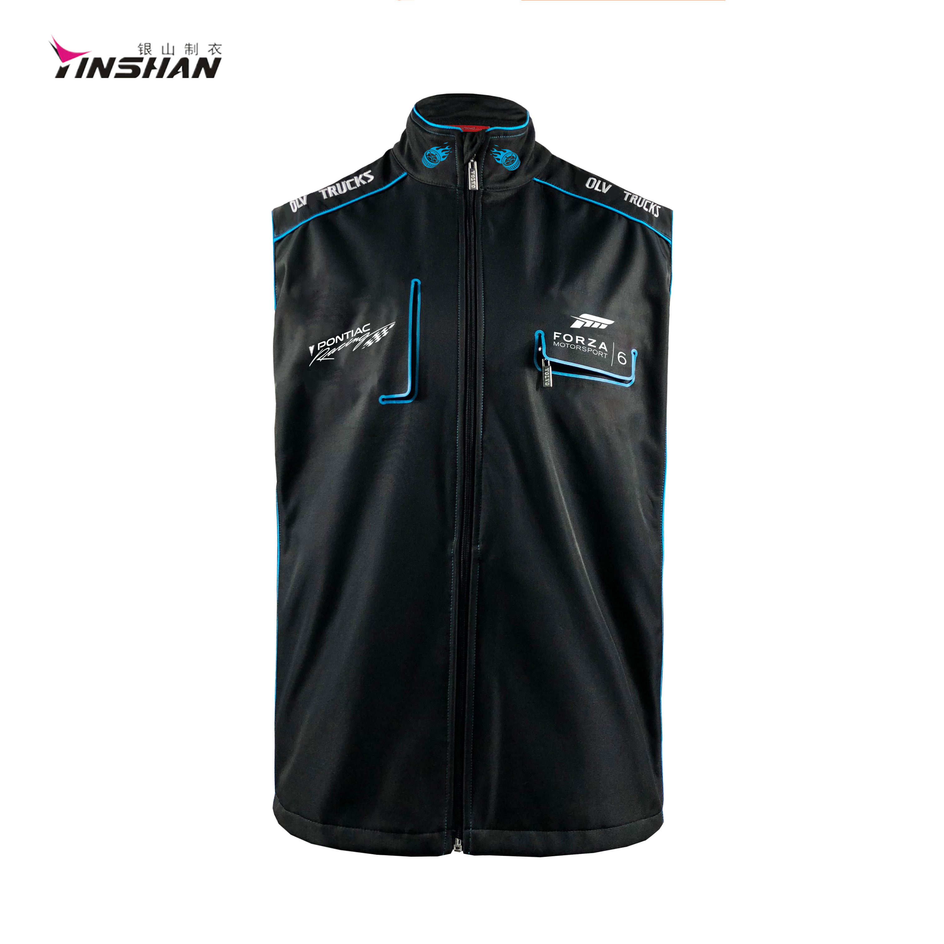 Own Design Softshell Elastane Team Vest for Racing and Motorcycling For Racing Events