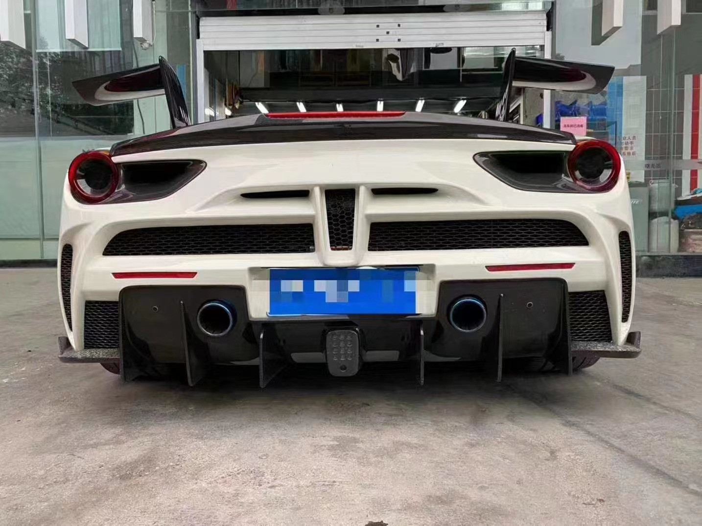 Auto Parts ForFerrari 488 Body Kit 488 Upgraded MSY Style Front and Rear Bumper Spoiler Carbon Fiber Body Kit