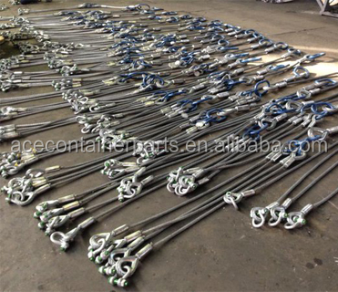 DNV 2.7-1 Standard Steel Wire Rope Sling 5 Legs Lifting Eye Type Reversed Eye for Offshore Container Sale