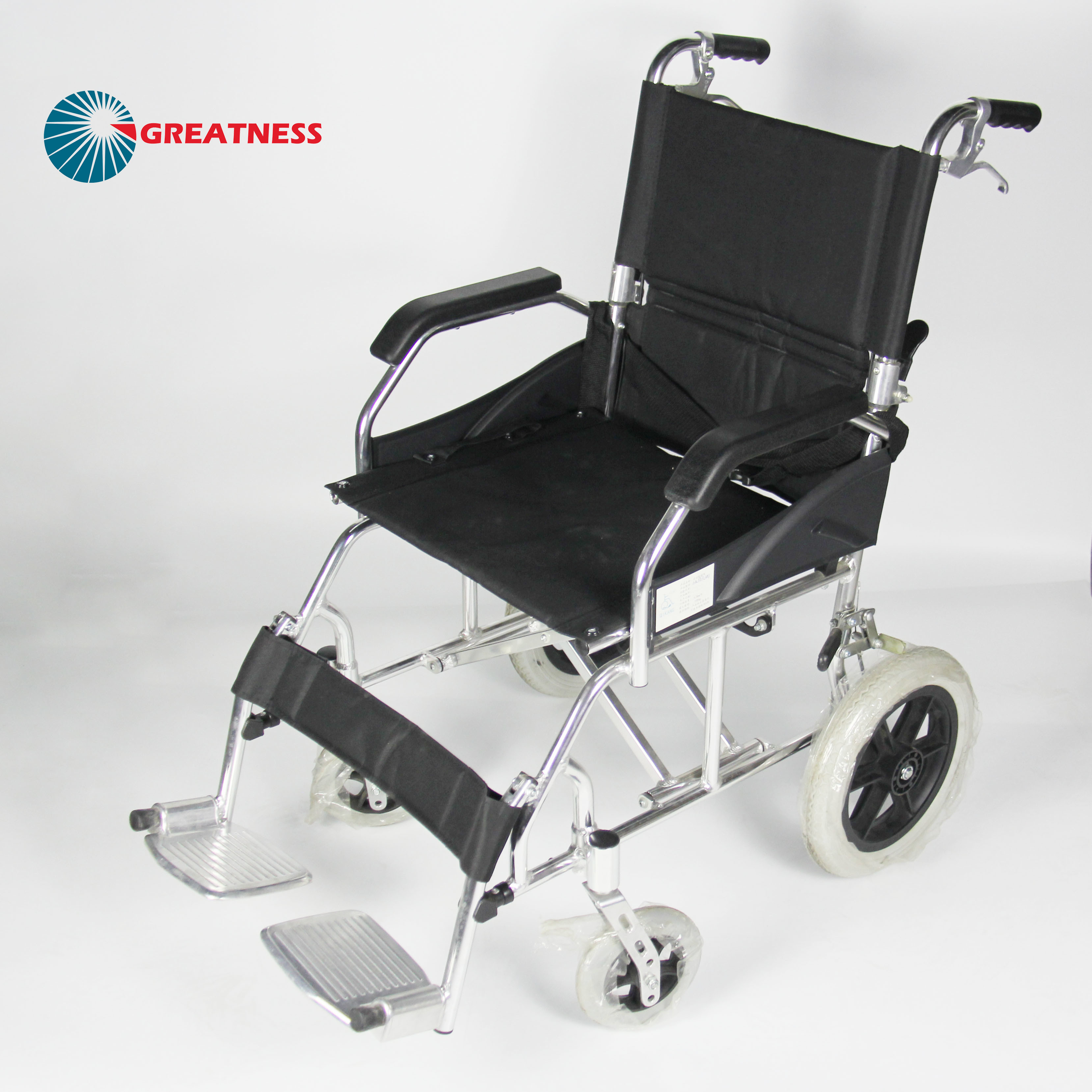 Light Weight Folding Aluminum Manual Wheelchair Solid Wheel United Break Easy Carry