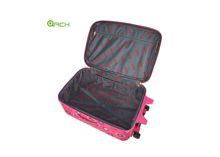 600D Polyester Printing Material Luggage Bag Sets with Skate Wheels