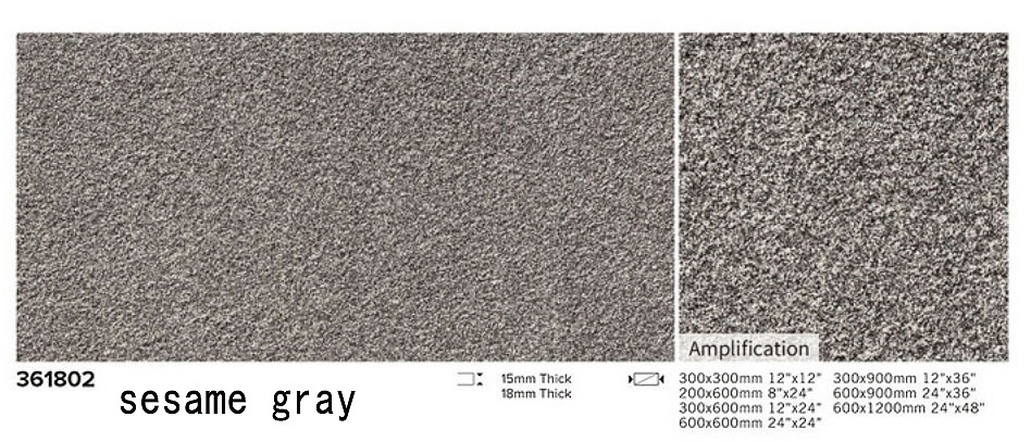 Durable Black 1200x600x15mm Flamed Surface Outdoor Floor Paving Tile For Courtyard