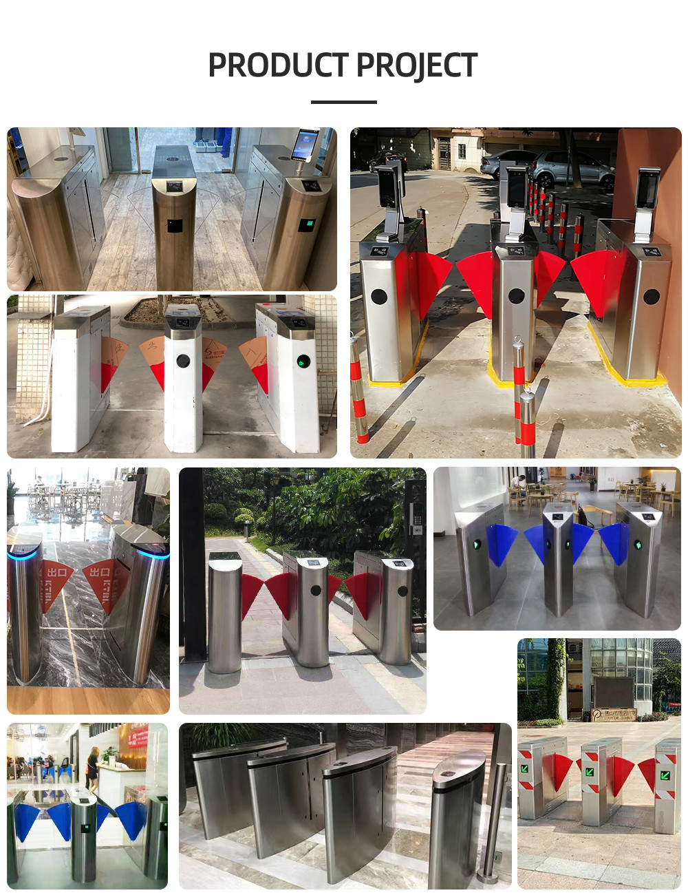 Half Height Stainless Steel Flap Barrier Turnstile Electronic Machine