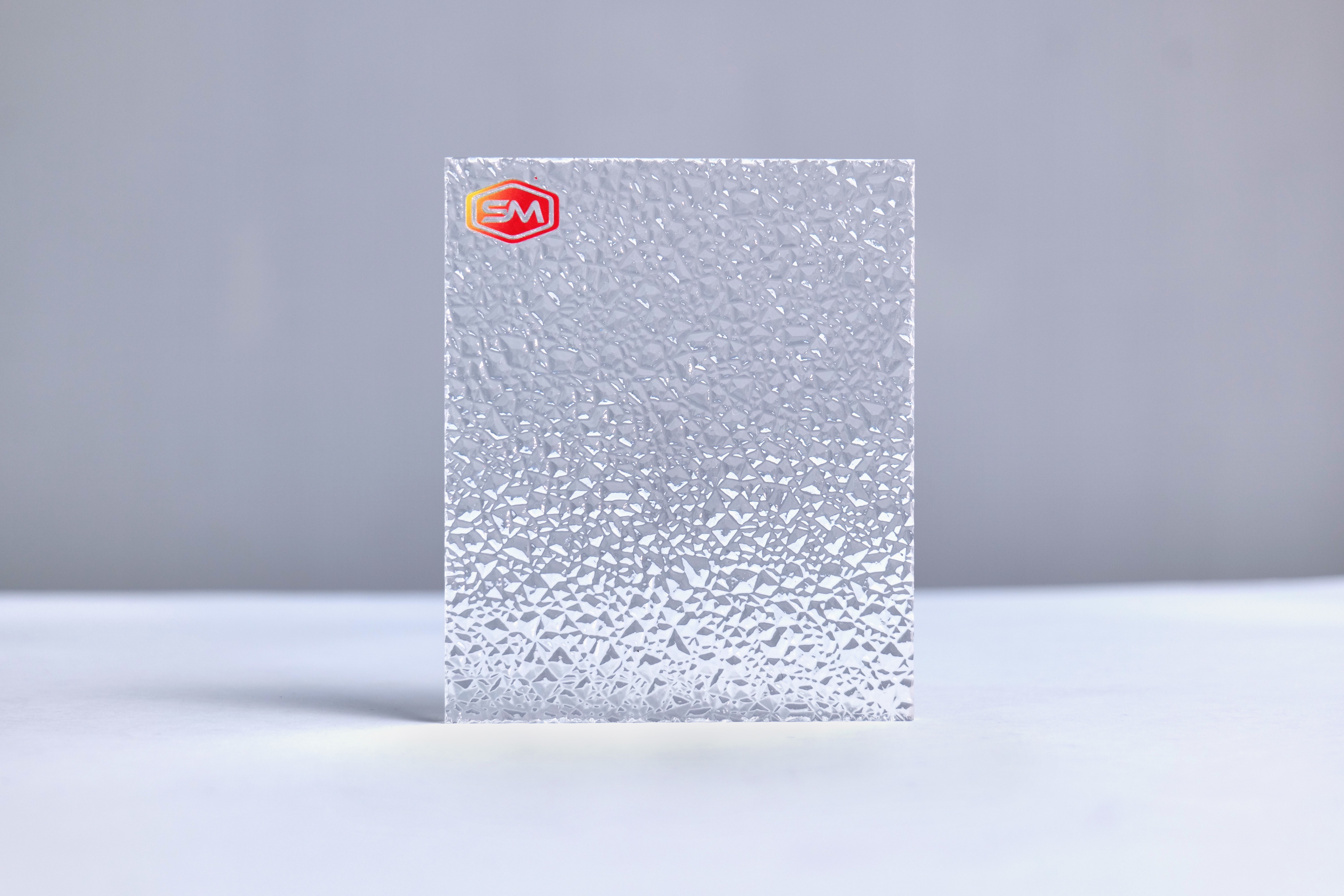 Customized Size Clear 2-12mm Textured Acrylic Sheet Double Ice Stone Pearl