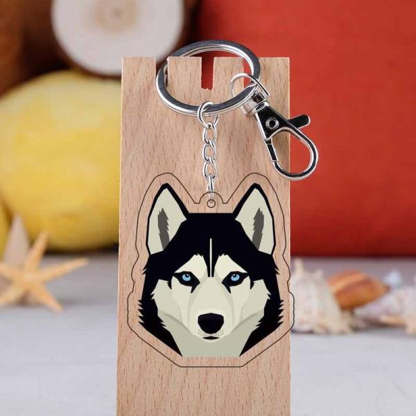 Custom Holographic Acrylic Keychain , Cute Animal Design Acrylic Picture