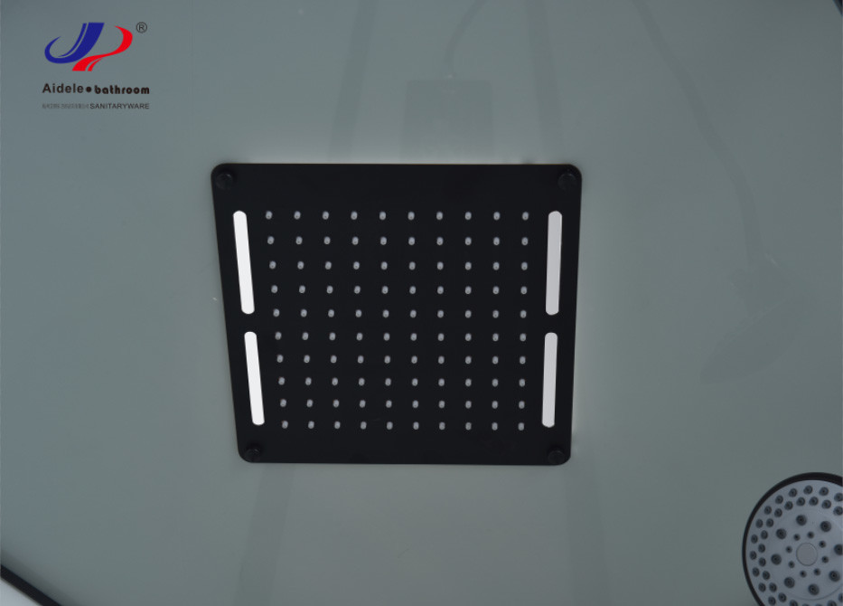 Modern Design Shower Room With Matt Black Frame And 4/5mm Tempered Glass With Glass Roof