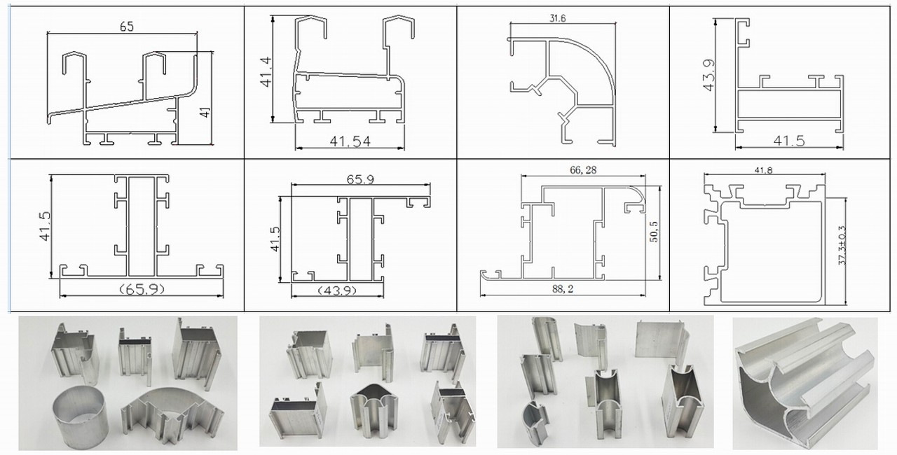 Powder Coating Black Aluminum Window and Door Extrusion Profiles for Tanzania