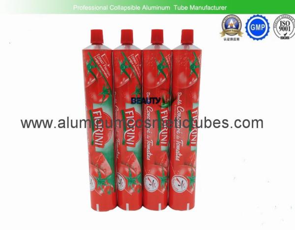 150ml Tomato Ketchup Squeeze Tube Containers , Airless Aluminum Collapsible