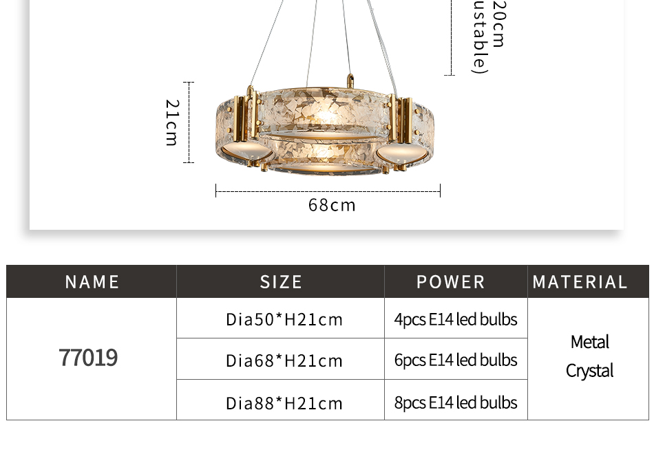 Modern living room home decor kitchen round glass hanging lamp nordic chandelier lighting(WH-MI-316)