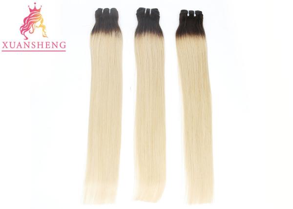 Yellow Hair Straight Bundles Custom Made Real Hair Wigs No Shedding No Tangle