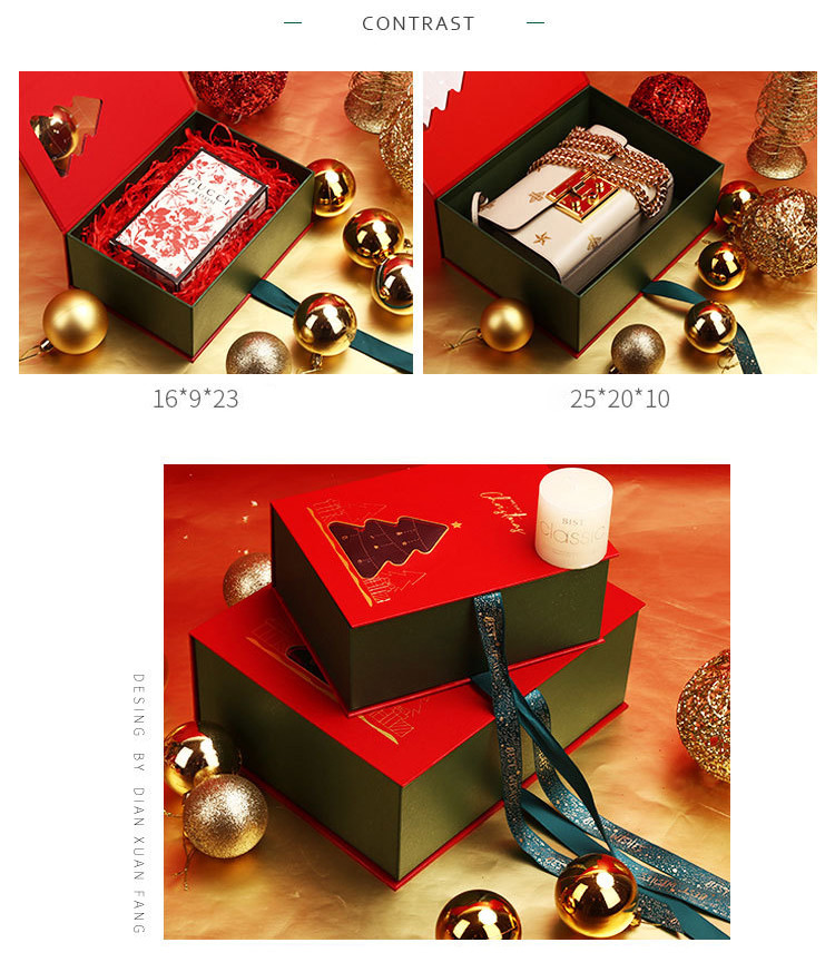 Wholesale Christmas Gift Box PVC Transparent Empty Sox Packaging Box Large Spot