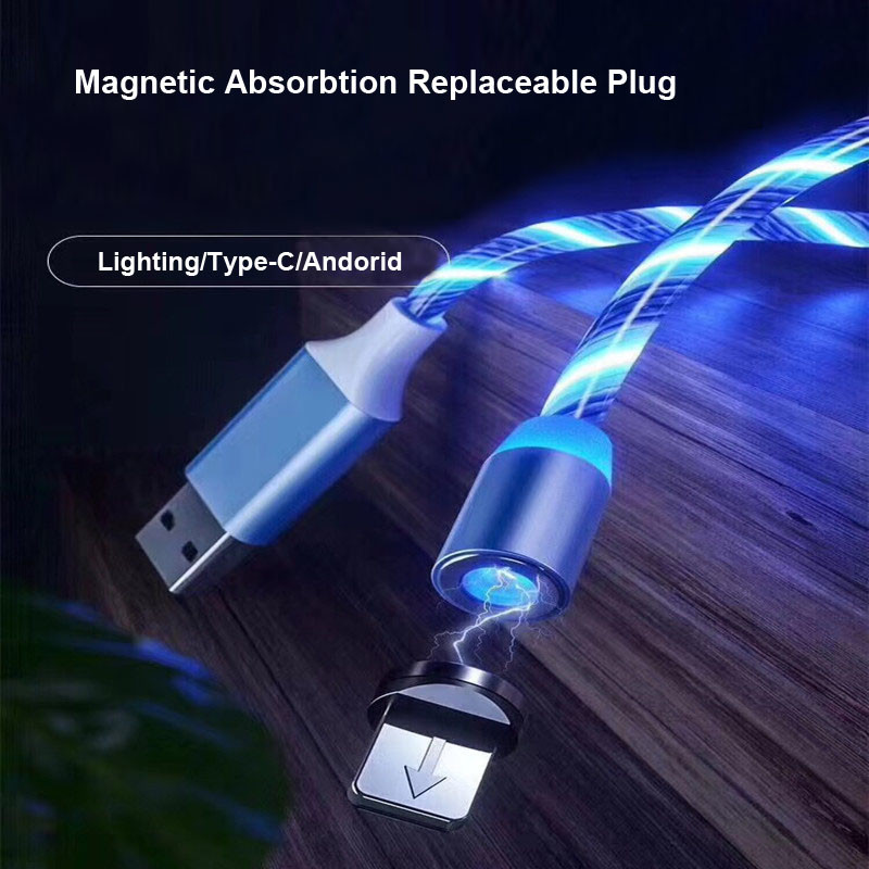 18W 20W Magnetic USB Charger Cable 3 In 1 Charging With Data Sync