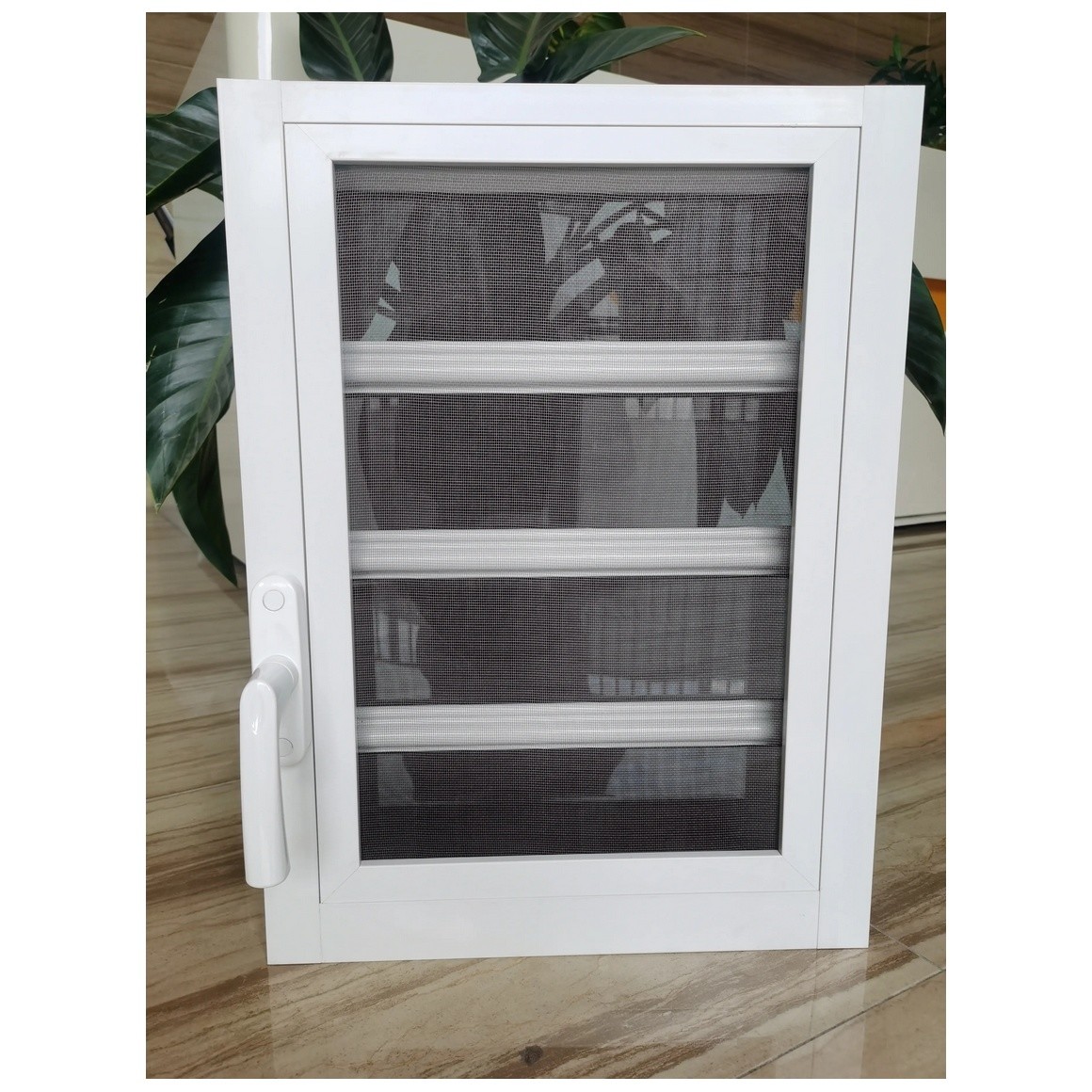 Aluminium Frame Glass Jalousie Windows Powder Coating Glass Louver Windows