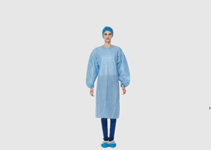 Knitted Cuffs Disposable Hospital Theatre Gowns Blood Proof Light Weight