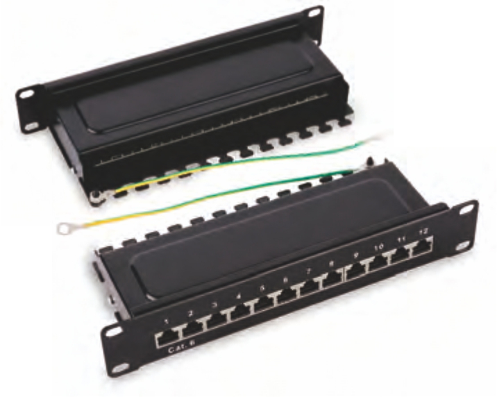 0.5U shielded 8 ports patch panel(Desktop).