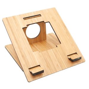 Amazon Creative Wooden Laptop Stand, Foldable Adjustable Computer Wooden MacBook