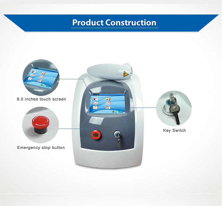 OEM Q Switched ND YAG Laser Machine 1064 532 for Pigmentation Removal