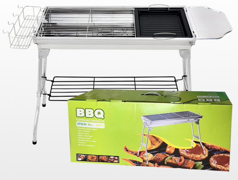 73*33.5*70cm Barbecue Outdoor Stainless Steel Barbecue Grill BBQ Carbon Grill Portable Folding Grill