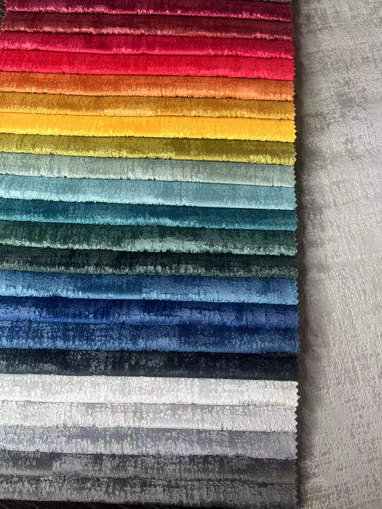 100% Polyester Luxury Curtain Fabric Bronzed Velvet Fabric For Home Decoration