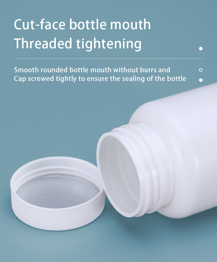 Screen Printing HDPE Plastic Pill Bottle With Screw Lid for Pharmaceutical Packaging