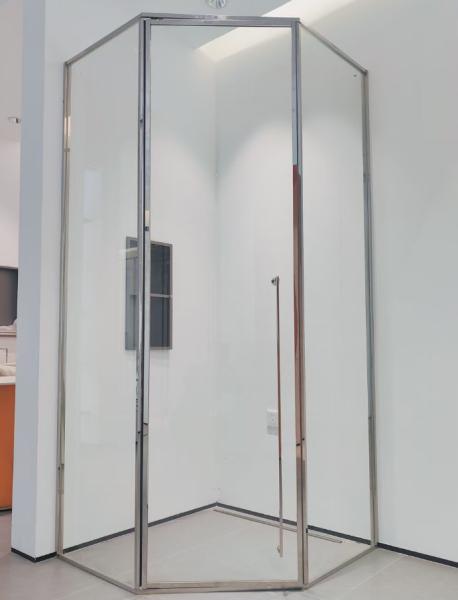 Shower Room Glass Door Partition Stainless Steel 304 Material Diamond Type Full