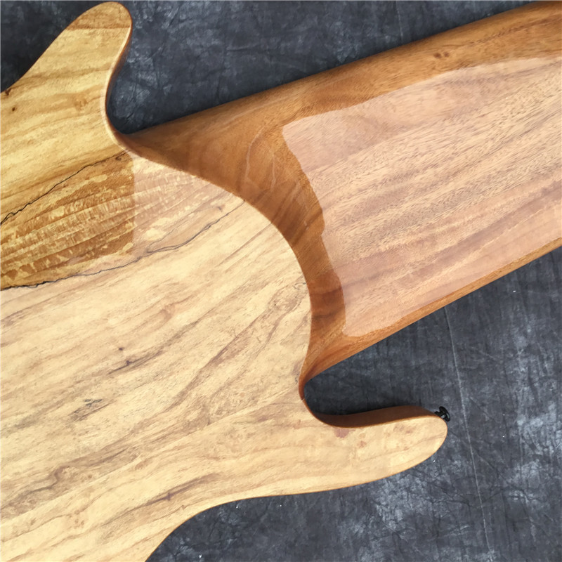 Custom 17 Strings Neck Through Body Electric Bass Guitar with Rosewood Fingerboard Fretless Inlay