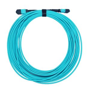 Type B Plenum MTP To MTP Fiber Patch Cable 10M 8 Fibers OM4 Multimode