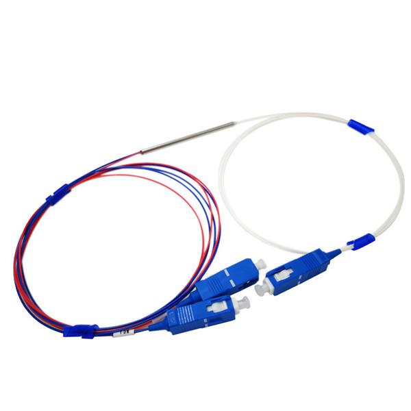 Mini Steel Tube FBT Splitter 1x2 1310/1490/1550nm Fiber Optic Couplers And