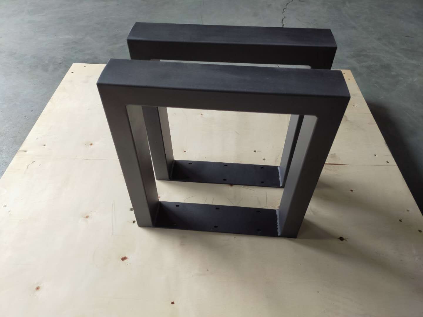 DIY Furniture 2 Piece Rustic Metal Steel Dining Table Legs 420*400mm Thickness 0.9mm