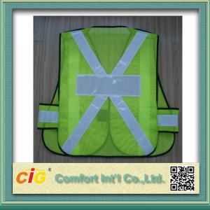 China EN20471 and CE Standard LED Reflective Safety Vests , Orange Reflective Security Clohting on sale