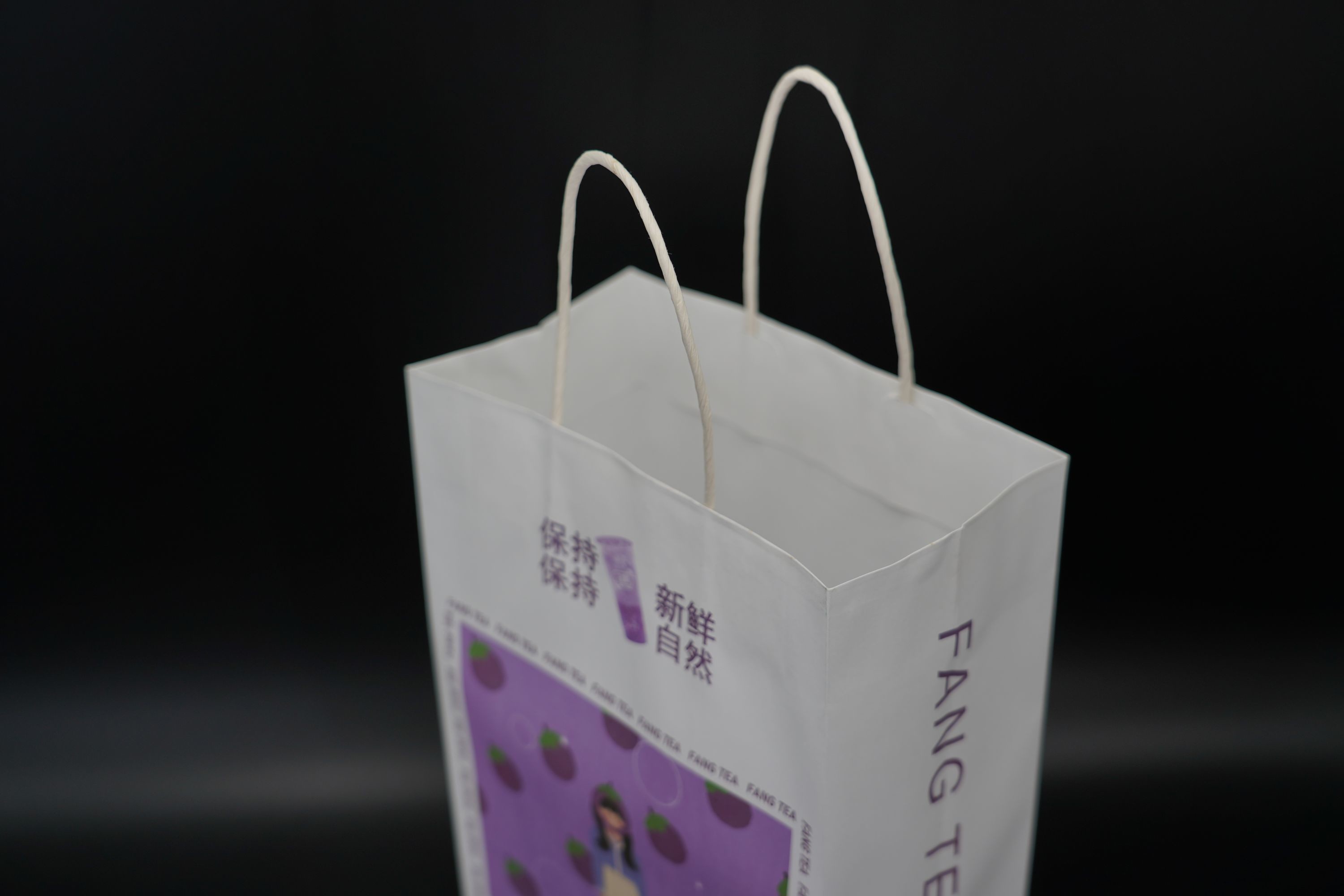 Takeaway Eco Friendly Paper Bags Printing Kraft White Cardboard Paper Bag