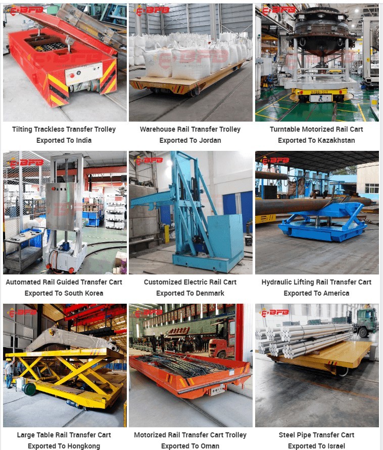 Free Walking Motorized Mold Car Transfer 20 Ton Mould On Rails Cable Power Supply
