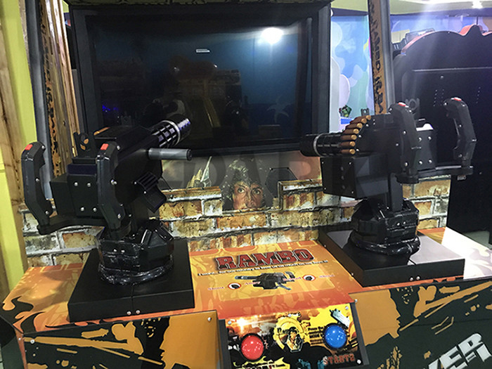 Indoor Adult Shooting Arcade Machines Coin Operated Rambo 2 Hardware Material