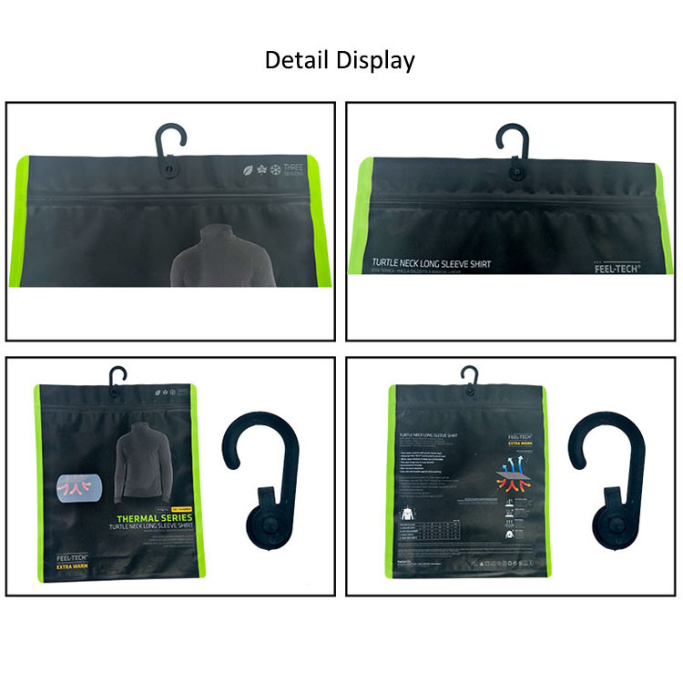 VmPET Underwear k Packaging Bag With Hanging Hook ASP