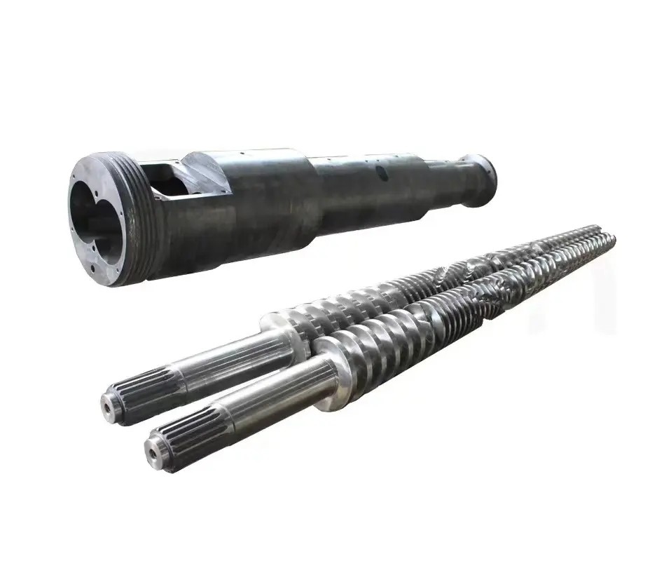PVC UPVC Pipe Extruder Double Screw Barrel High Output For Pvc Machinery Parts