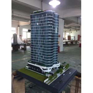 Handmade Acrylic Architecture Model / High Rise Building Model With Led