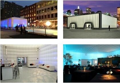 Novel Lighting Cube Inflatable Building Inflatable Event Tent PVC Tarpaulin