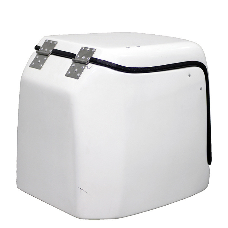 67L White Color Fiberglass Motorcycle Food Delivery Box Pizza Delivery Box with Locks and Keys