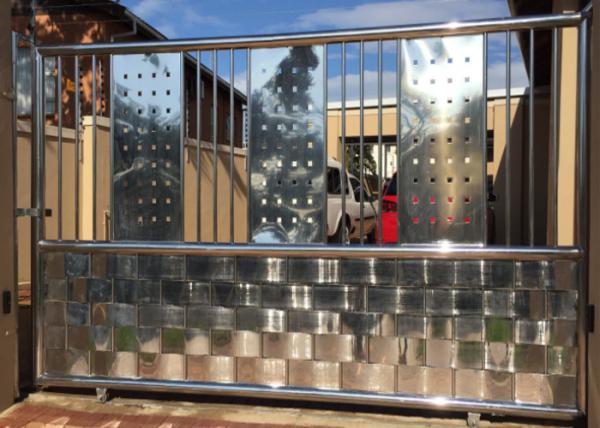 High Strength Stainless Steel Front Door , Stainless Steel Entry Door Customized