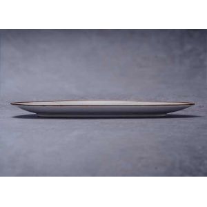 SGS 13" Triangle Rustic Stoneware Ceramic Dinner Plate