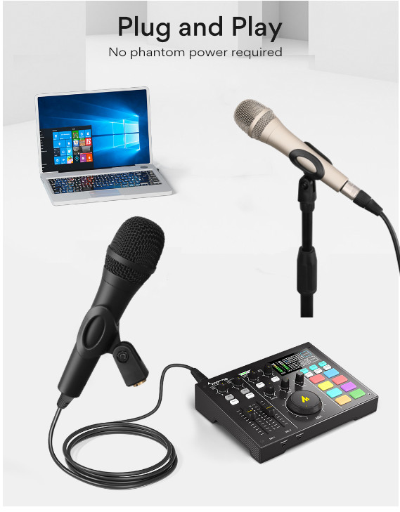 All Metal Cardioid Dynamic Vocal Microphone For Live Speech 12mv/PA