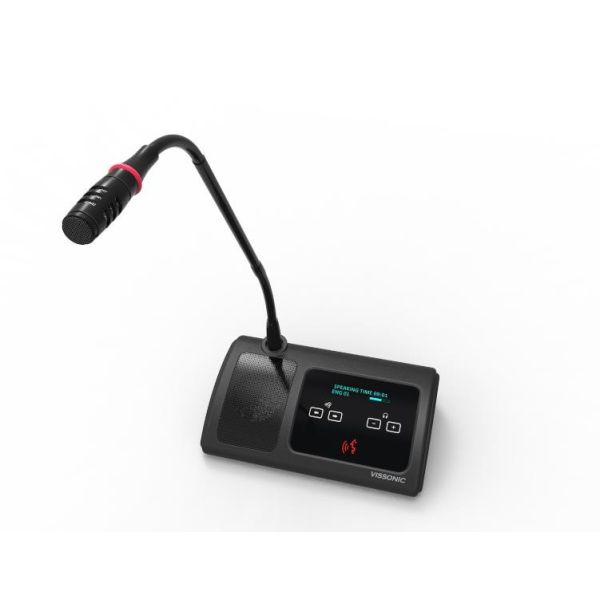 Two - Color LED Indicator Wireless Desktop Microphone System For Government